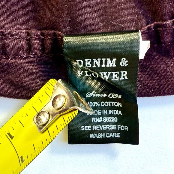 Denim and Flower Boys Burgundy Polka Dot Button Up Shirt Size 5/6 - Picture 5 of 5